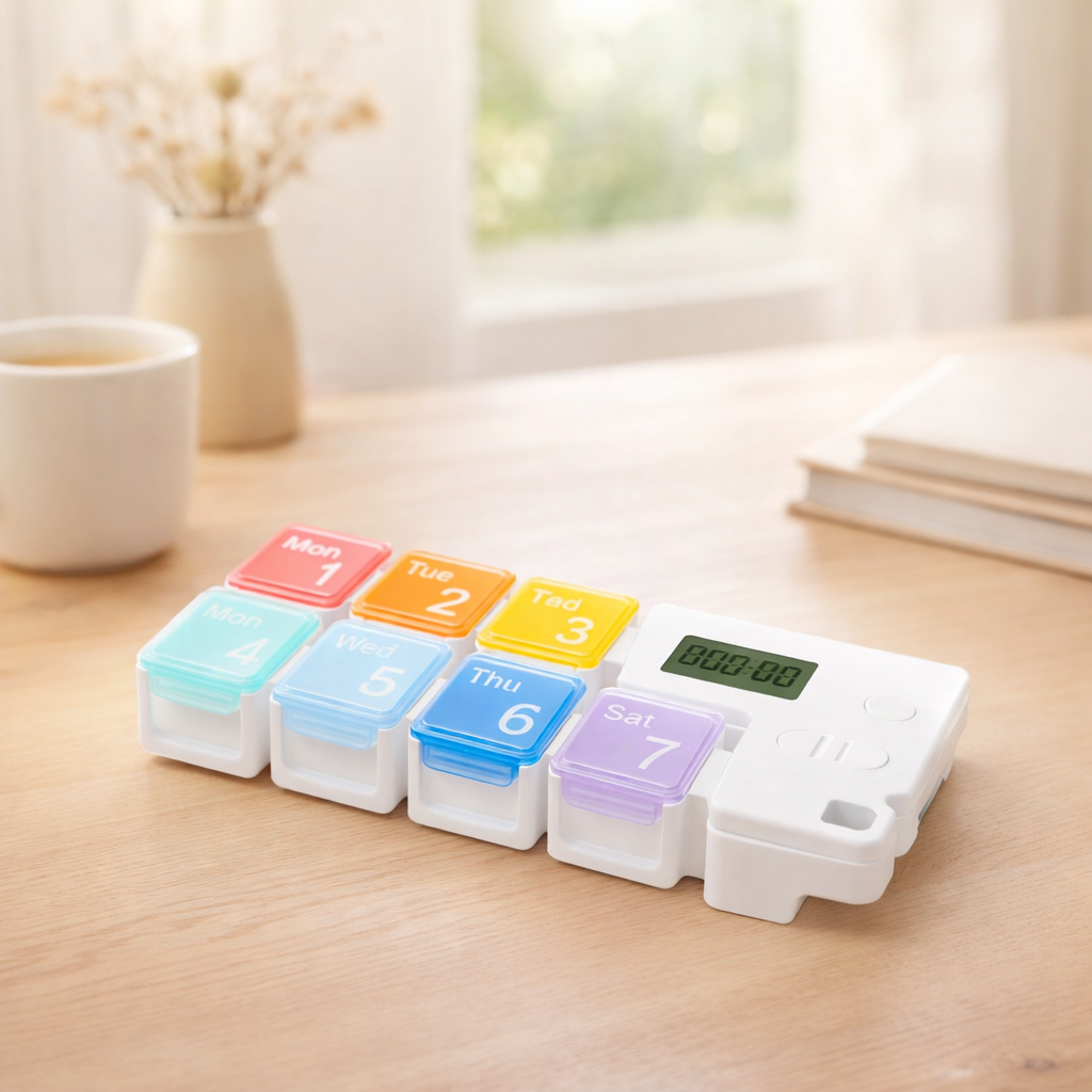 PewnaDawka™ organizer na leki z alarmem